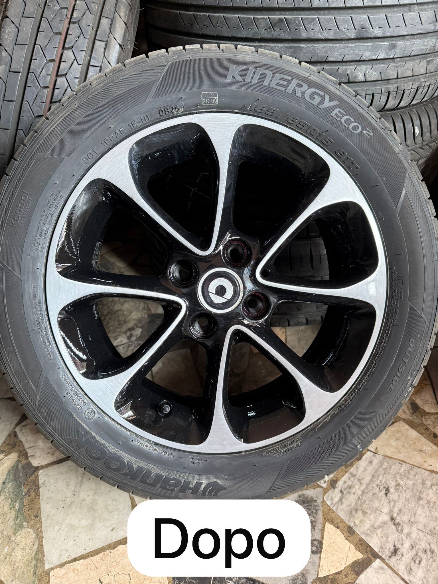 Cerchio dopo l'intervento di pulizia o ripristino